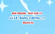 Tính thuyết phục của lí lẽ, bằng chứng trong văn bản nghị luận? Ngữ Văn lớp 11